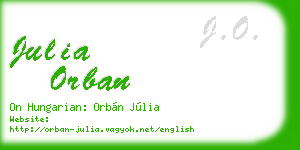 julia orban business card