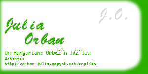 julia orban business card